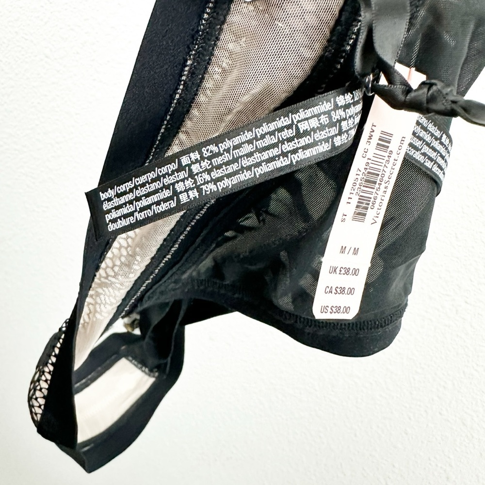 NWT Balmain x Victoria’s Secret Graffiti Punk Longline 34D‎ Bra and M Panty Set - Picture 12 of 13